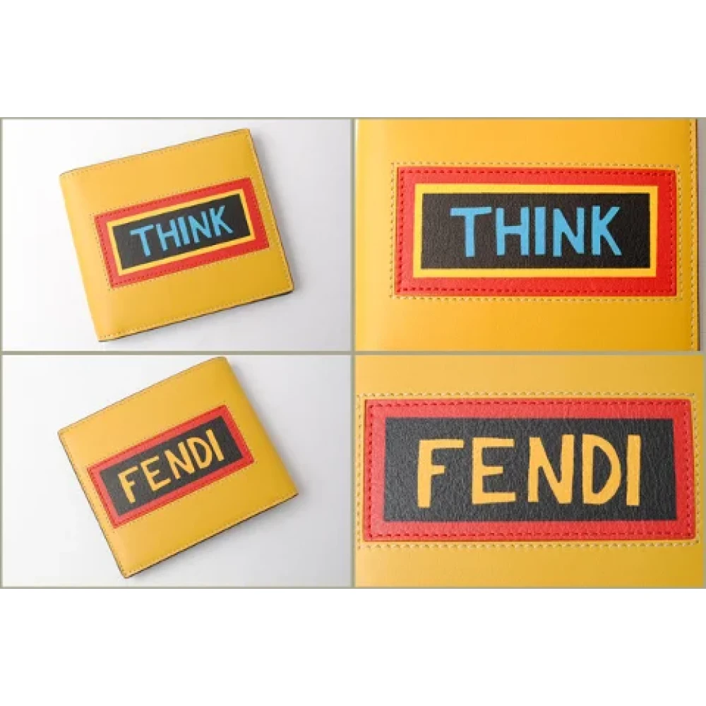 Fendi Vintage Pre-owned Leather wallets Yellow Dames