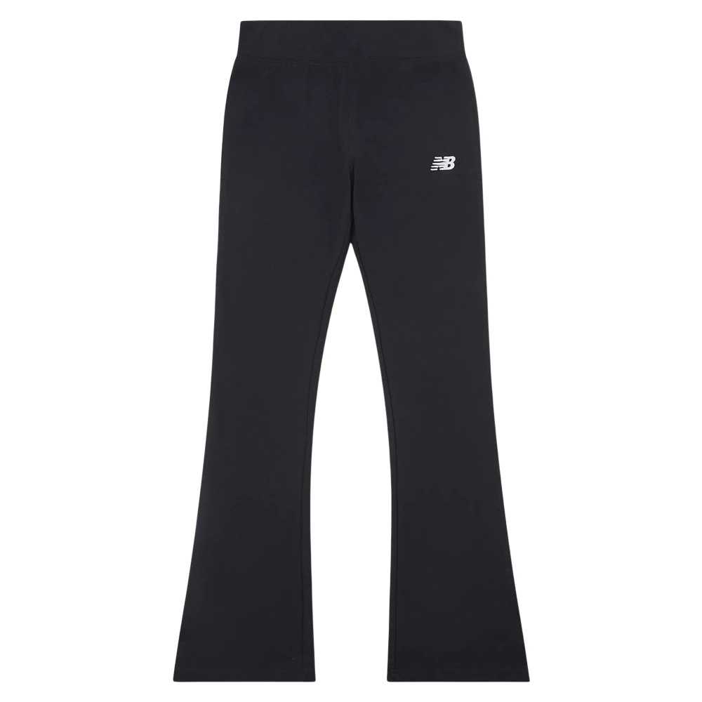 New Balance Girls Black Small Logo Flare Legging - Leggings - 12 Y - Kids