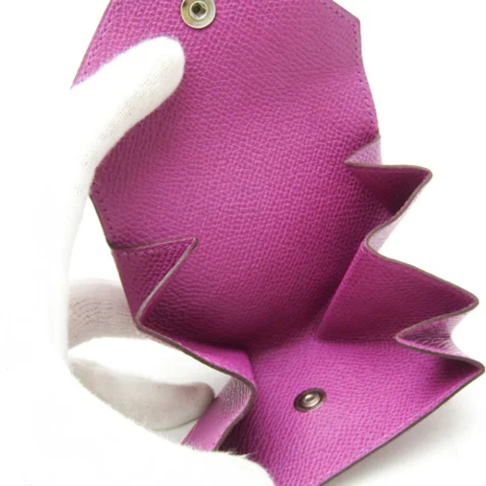 Hermès Vintage Pre-owned Leather wallets Purple Dames