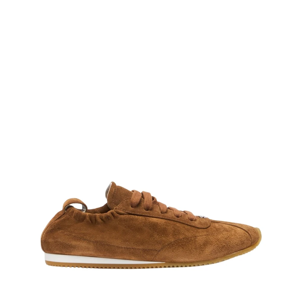 Casadei Laces Suède Sneakers Dames Schoenen Bruin