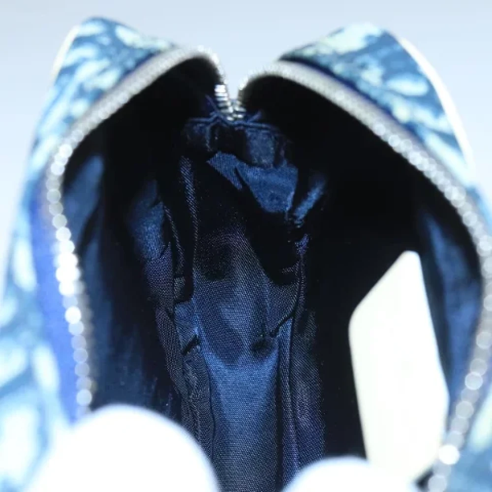 Dior Vintage Pre-owned Canvas clutches Blue Dames