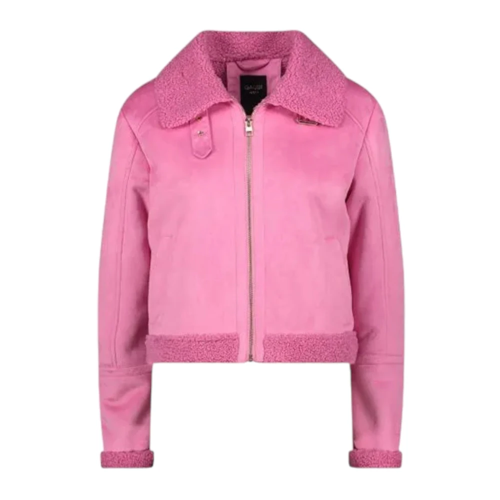 Gaudi Faux Leather Jacket Pink, Dam