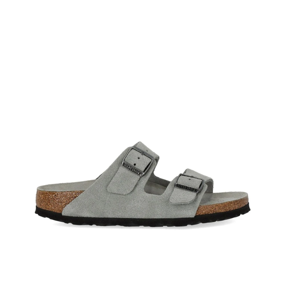 Birkenstock Green Sliders, Female, 7 Uk, Arizona Soft Footbed Narrow Fit