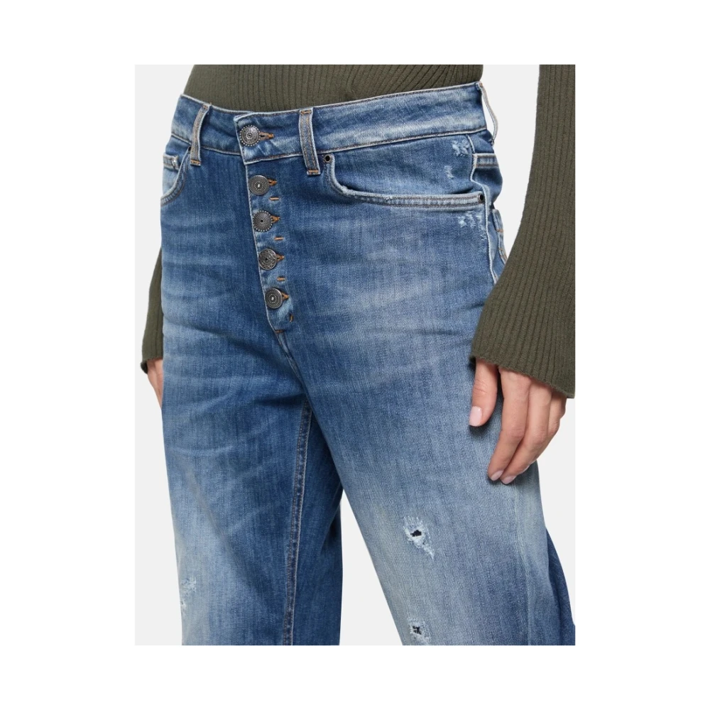 Dondup Losse Denim Stretch Jeans Blue Dames