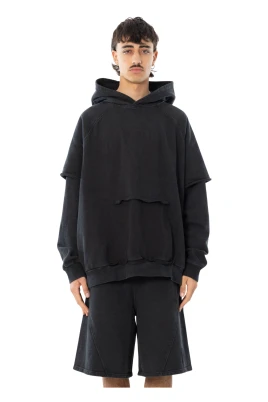 Nowhere Gym Layered Sleeves Hoodie