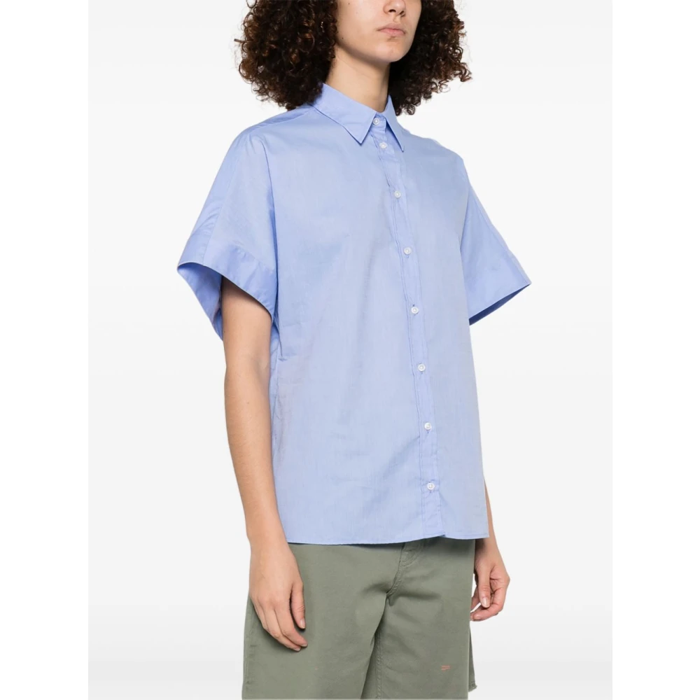 Fay Blauw Katoenen Overhemd Elegantie Veelzijdigheid Blue Dames