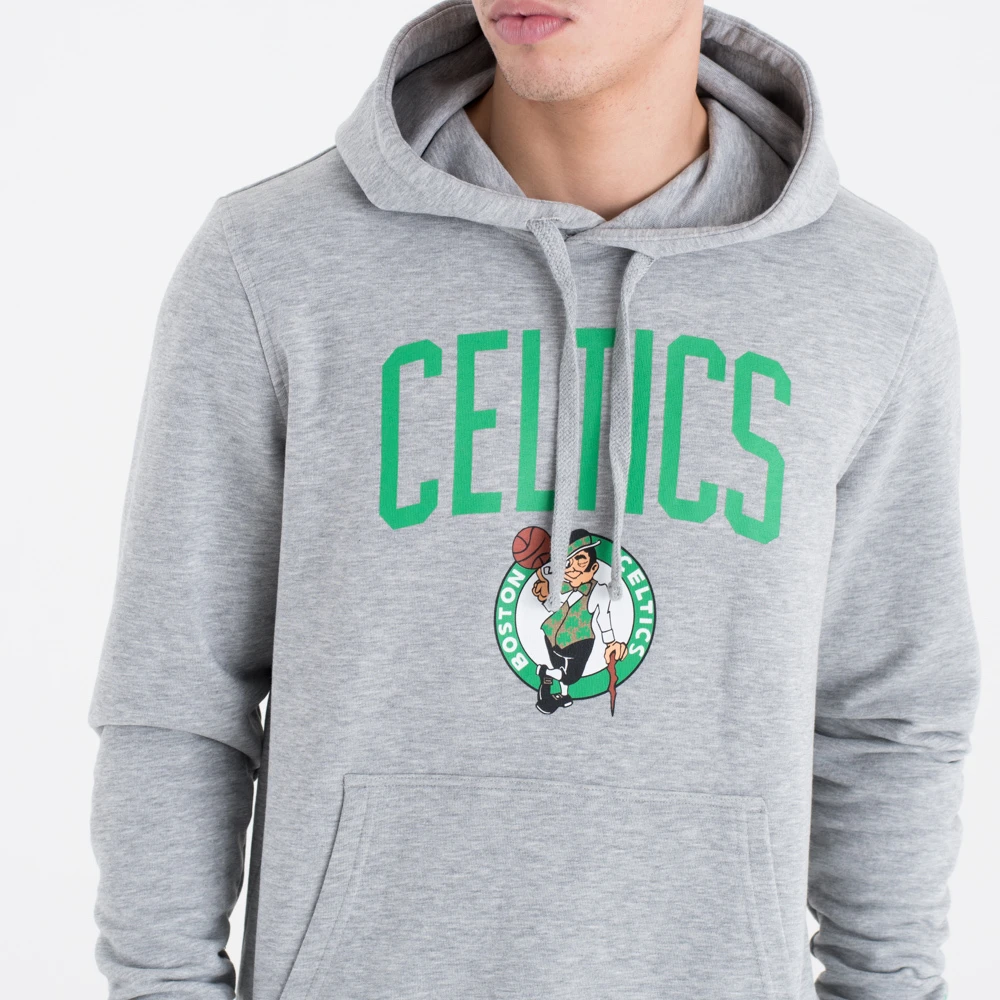 new era Sweat capuche avec logo de léquipe Boston Celtics Gray Heren