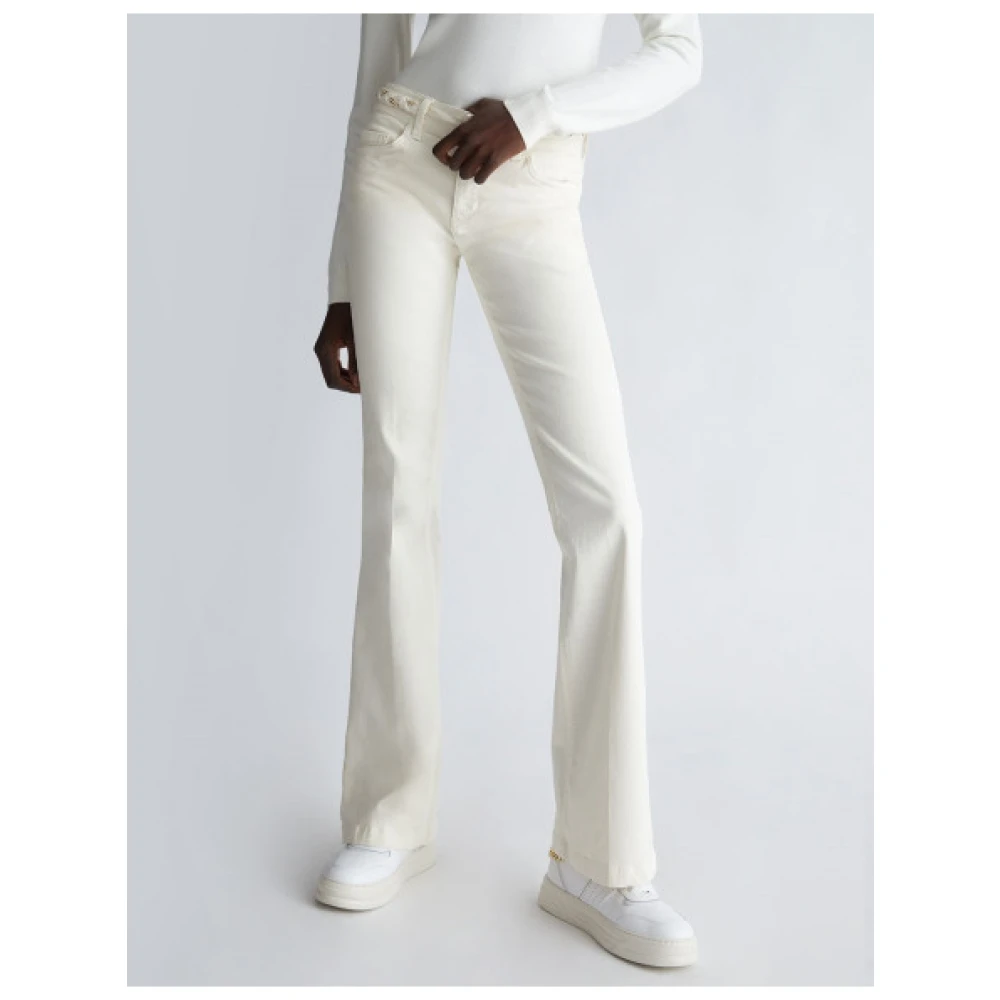 Liu Jo Hoge Taille Flared Jeans White Dames