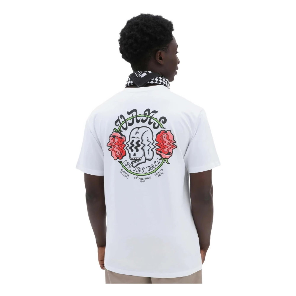 Vans Geschudde schedel T-shirt White Heren