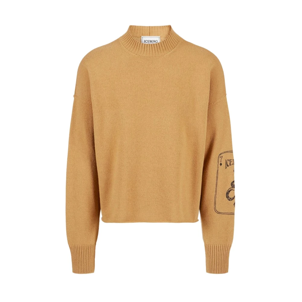 Iceberg Geborduurde Logo Crew-neck Sweater Brown Heren