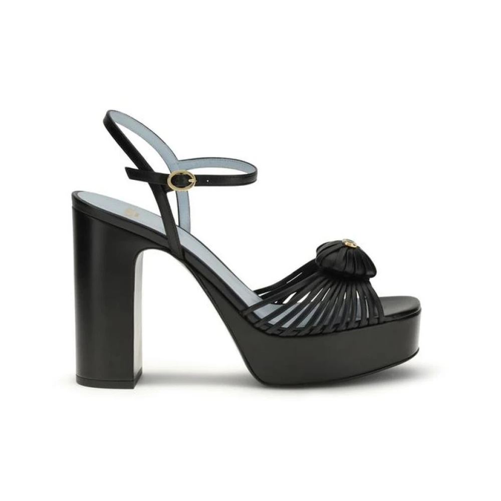 Valentino Garavani Women's Black Bos Taurus Platform Sandals