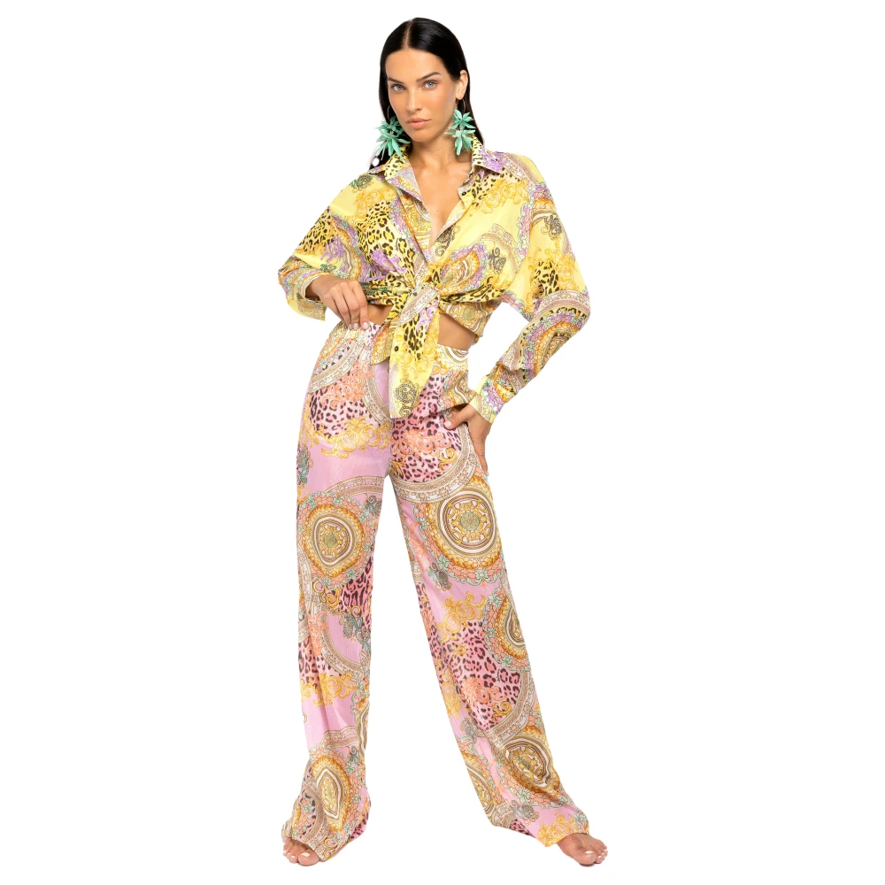 4Giveness Pretty Palazzo Cover Up Broek Multicolor Dames
