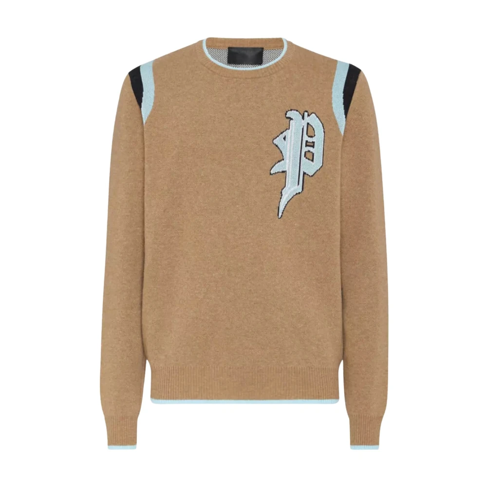 Philipp Plein Beige Gothic Monogram Sweater Beige Heren