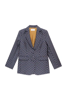 Geometriskt Jacquard-kavaj
