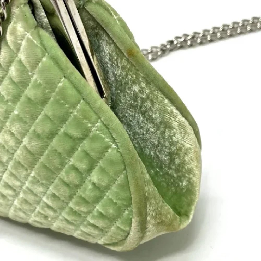 Chanel Vintage Pre-owned Velvet chanel-bags Green Dames