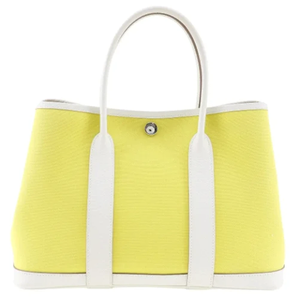 Hermès Vintage Pre-owned Canvas handbags Yellow Dames