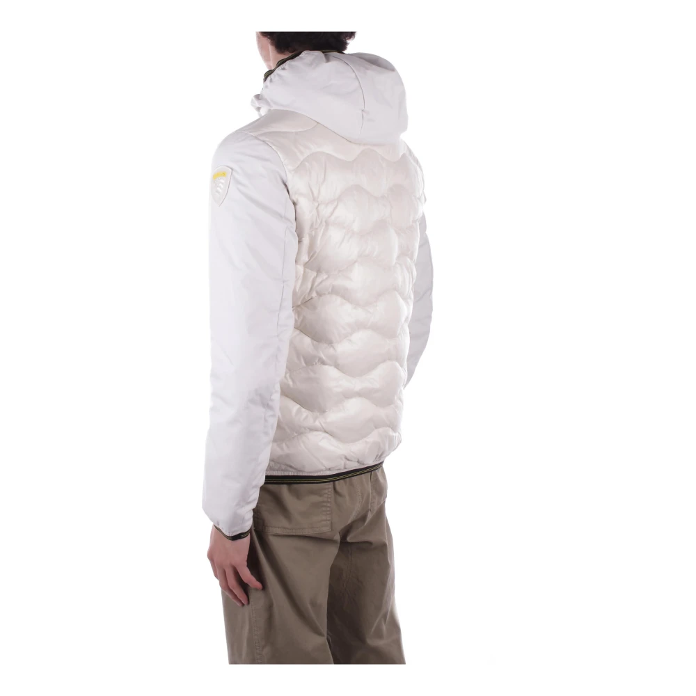 Blauer Witte hoodie met ritssluiting zakken White Heren