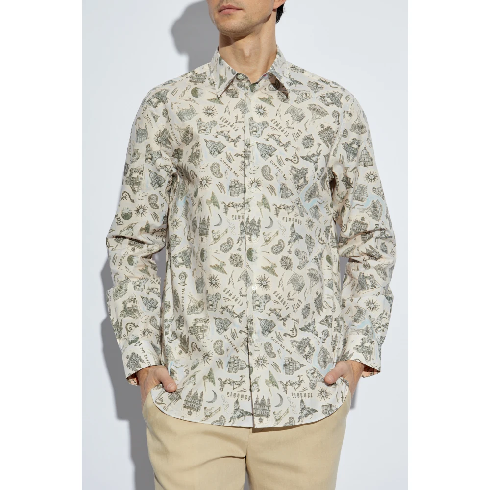 Paul Smith Katoenen shirt met print Multicolor Heren