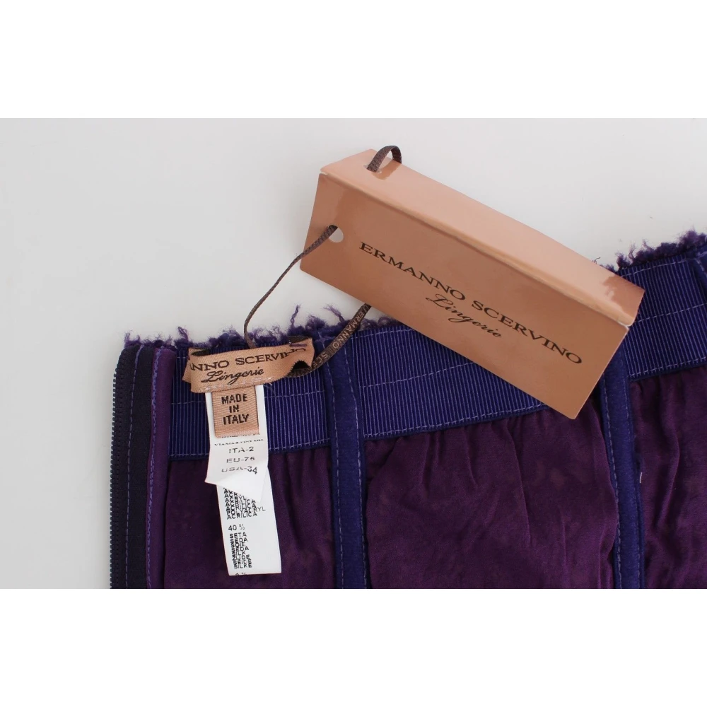 Ermanno Scervino Paarse Kant Bustier Korset Purple Dames