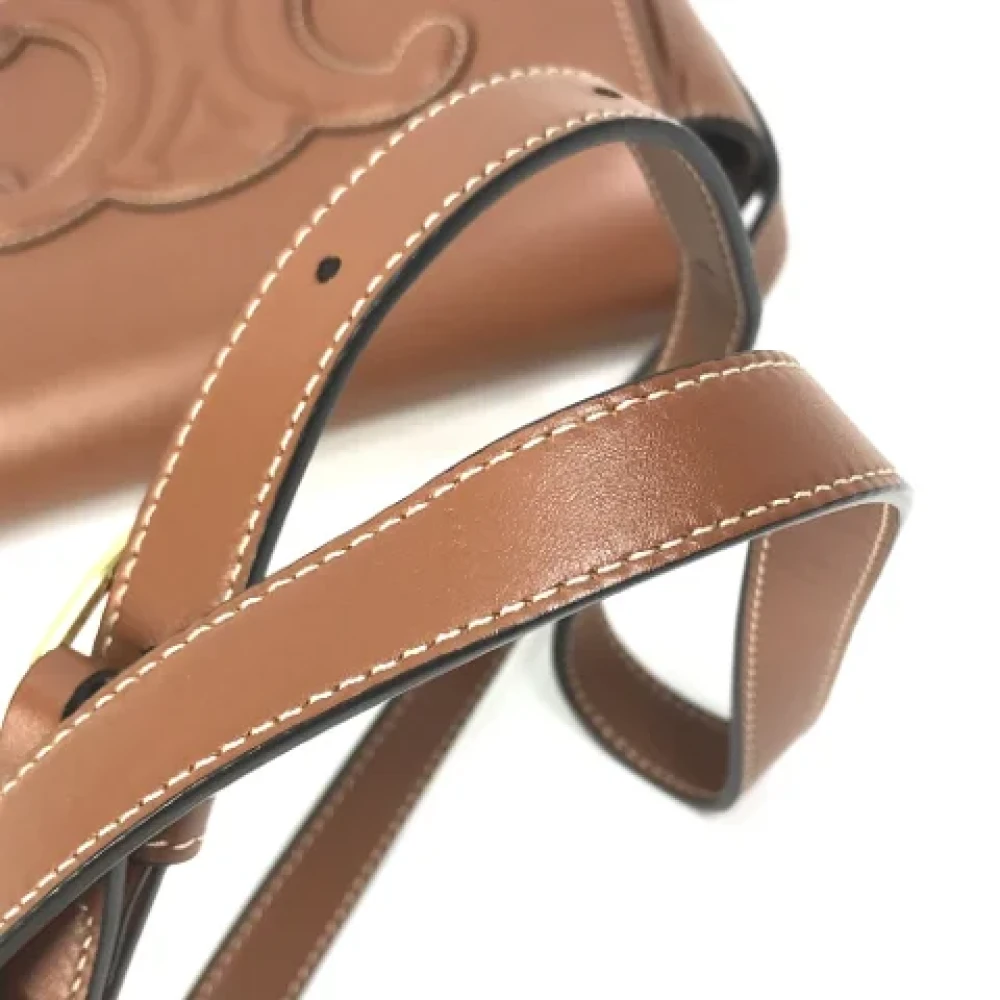 Celine Vintage Pre-owned Leather shoulder-bags Brown Dames
