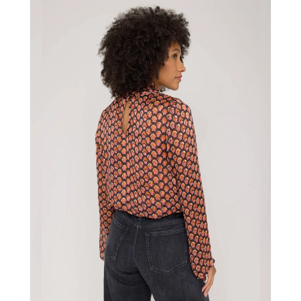 Anna Van Toor Lange mouw top in stijlvol ontwerp Multicolor Dames