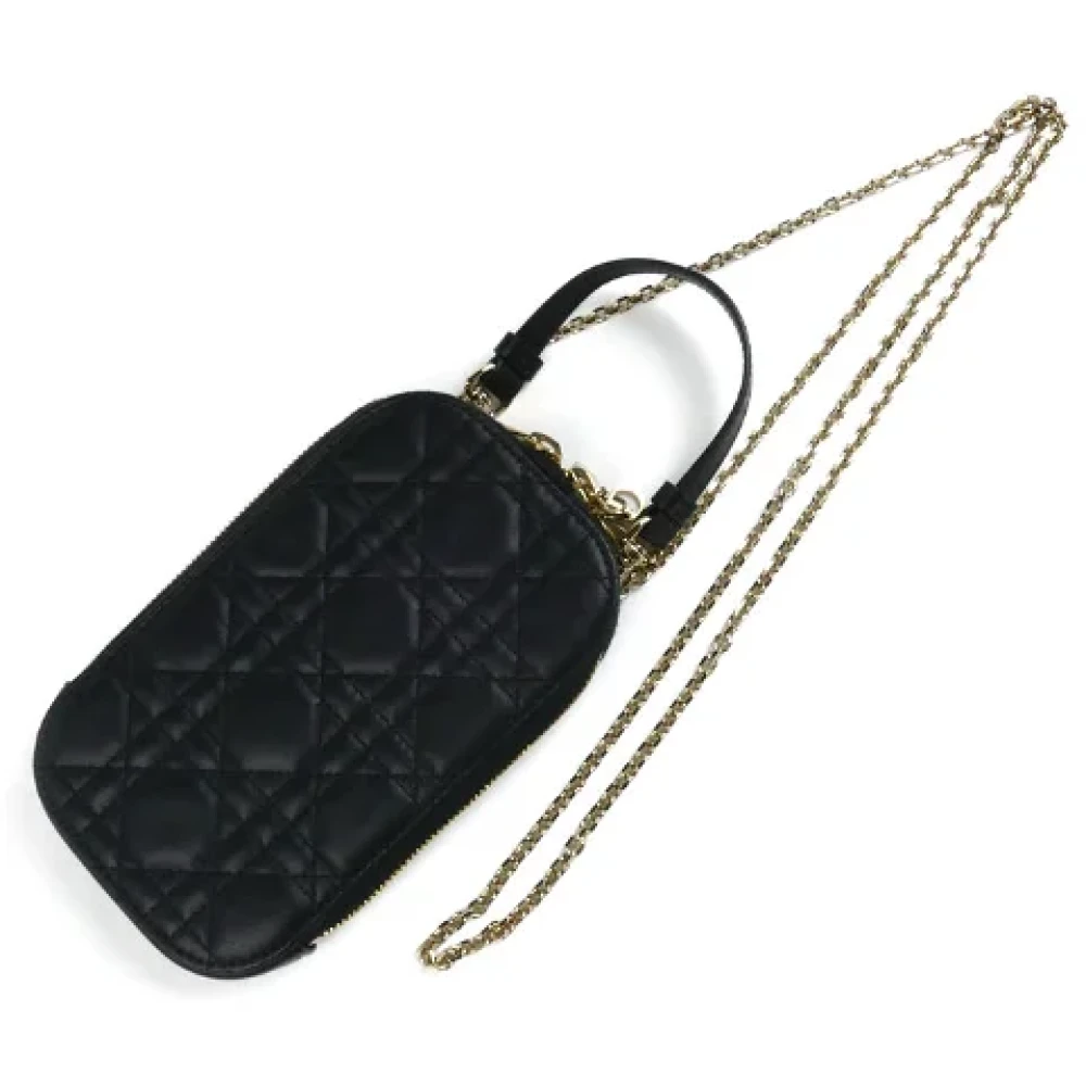 Dior Vintage Pre-owned Leather dior-bags Black Dames
