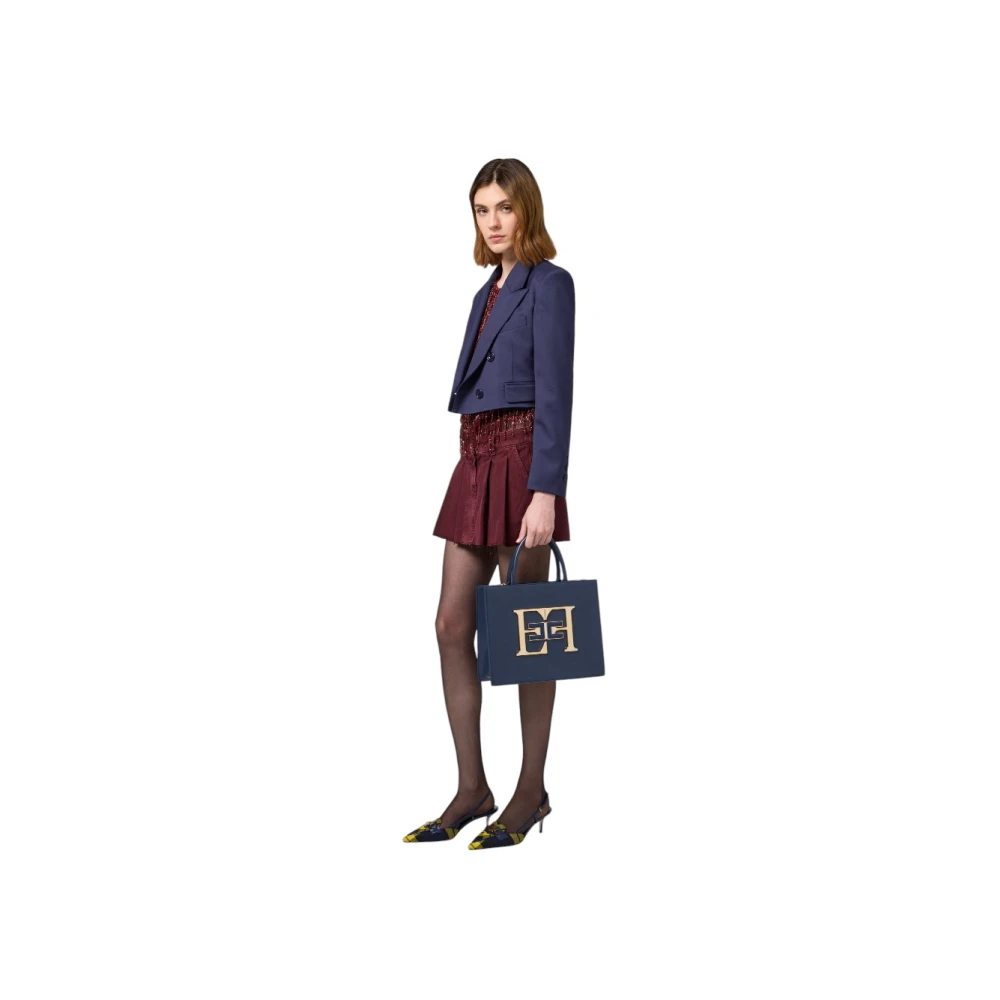 Elisabetta Franchi Stijlvolle Handtas voor Trendy Vrouwen Blue Dames