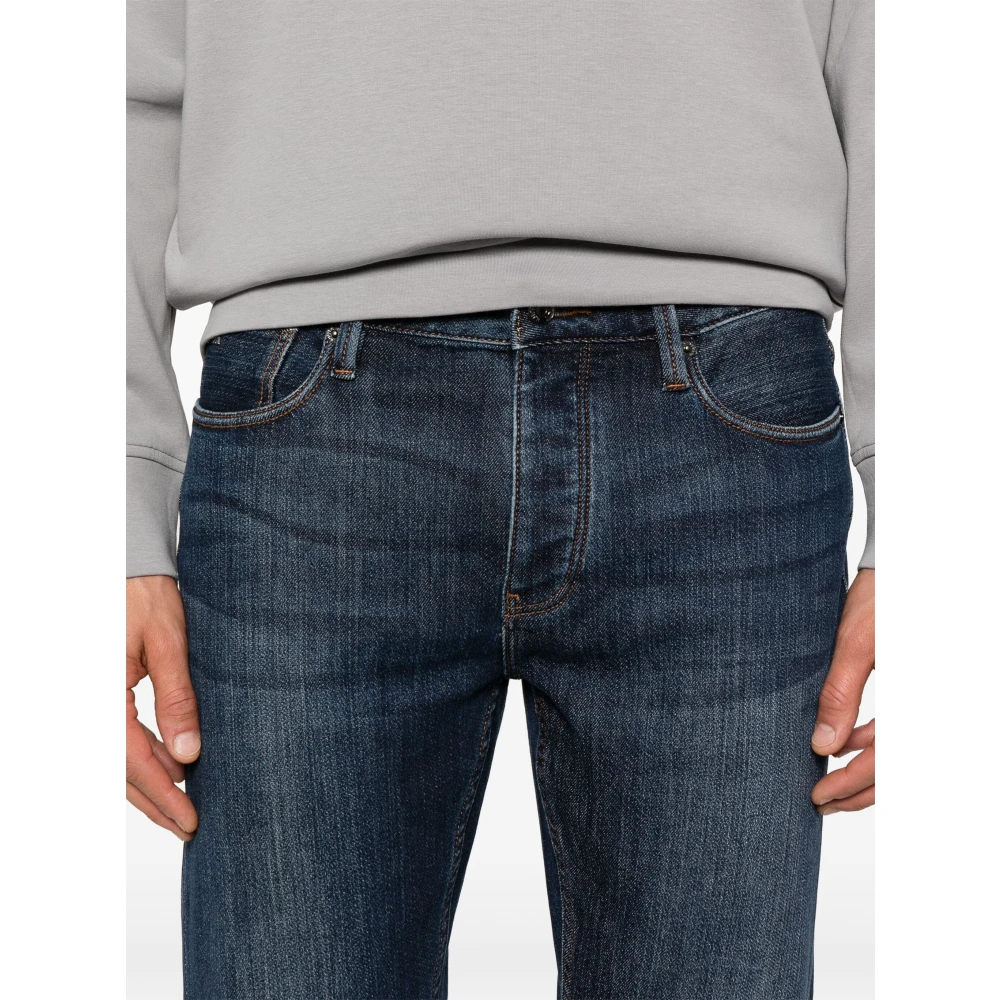 Emporio Armani J75 Jeans Katoen-Polyester Mix 5 Zakken Blue Heren