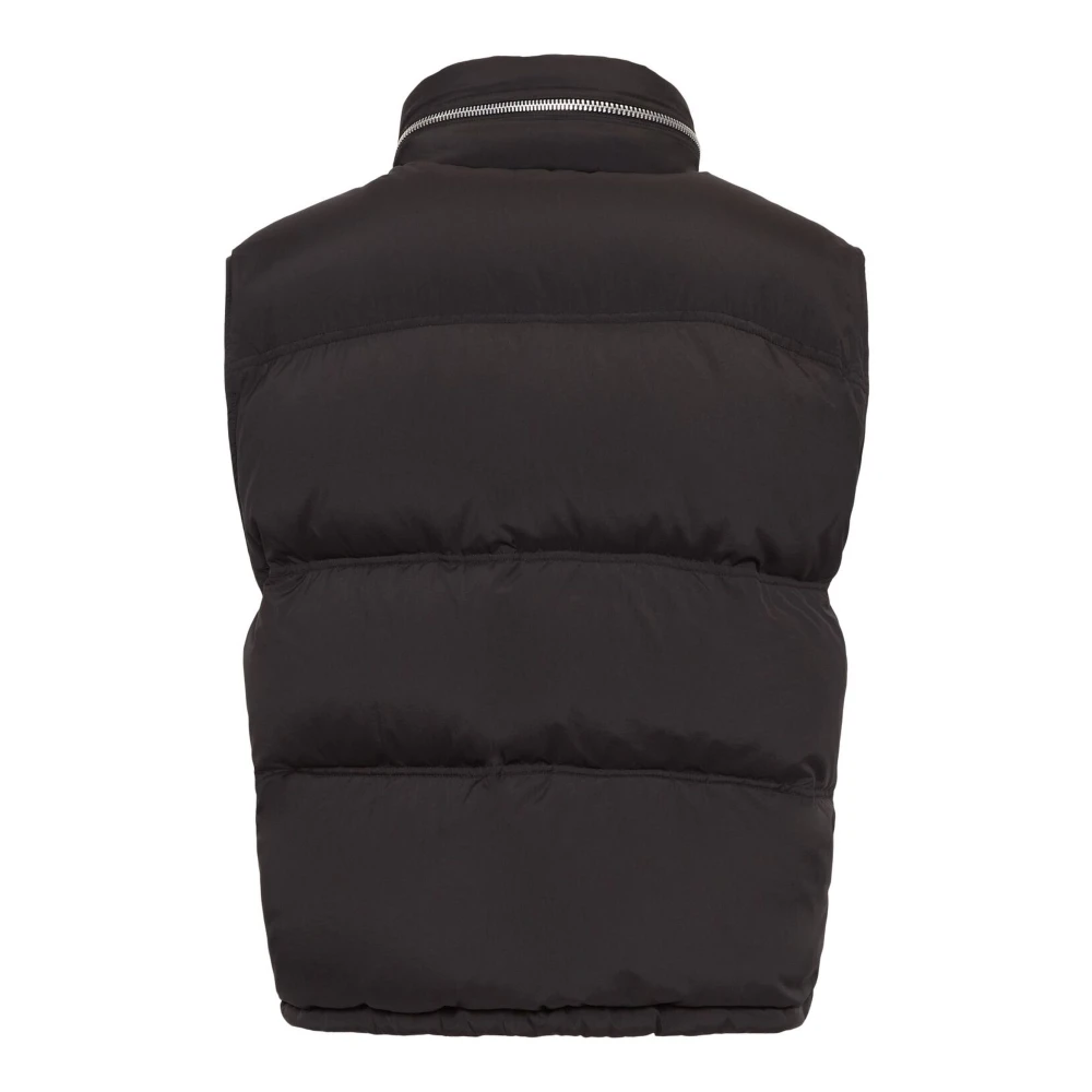 Ami Paris Zwarte Puffer Vest met Hartlogo Black Heren