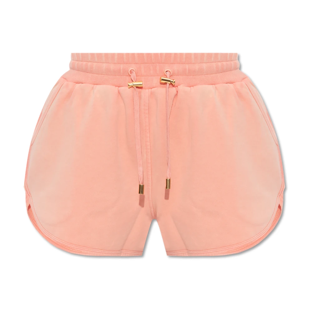 Balmain Shorts met vintage borduursel Pink Dames