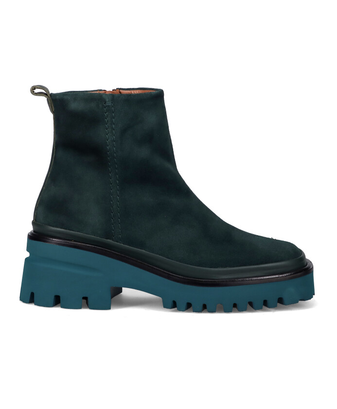 bottes-vertes-en-daim-a-plateforme