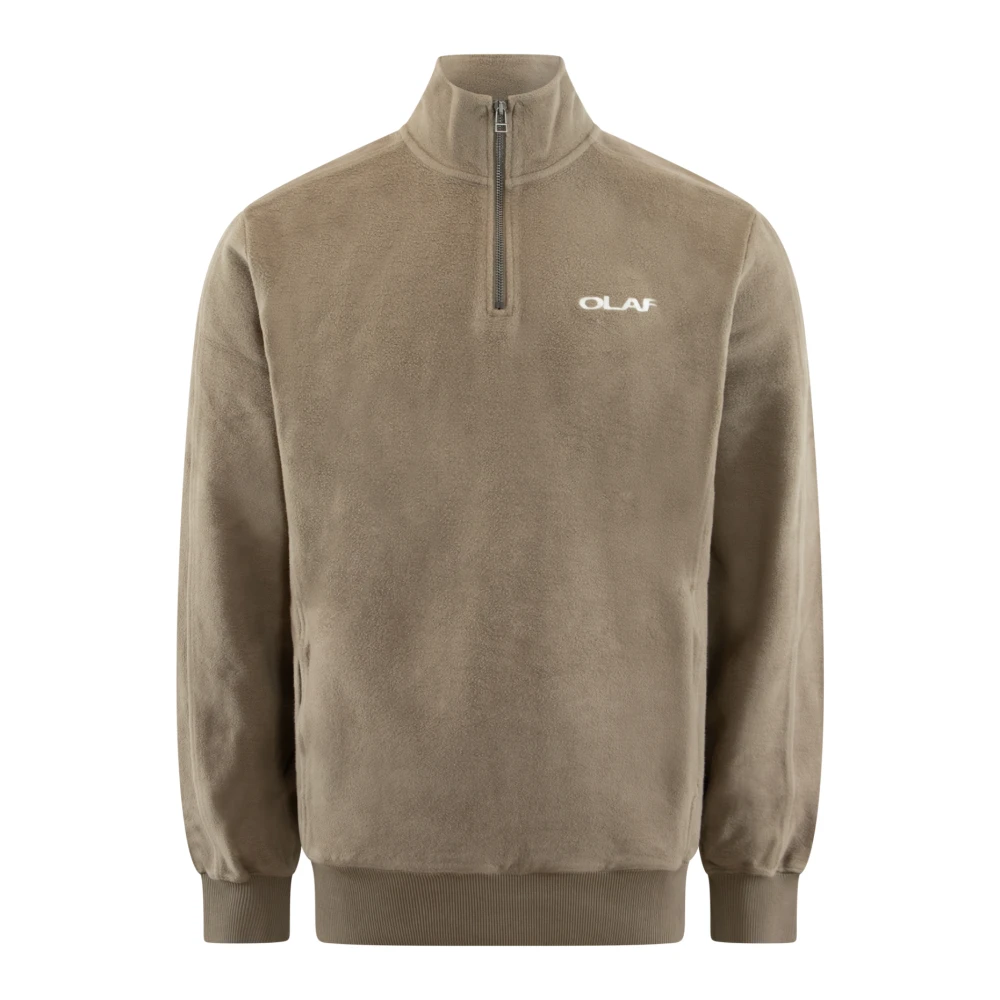 Olaf Hussein Zip Mock Drift Jas Brown Heren