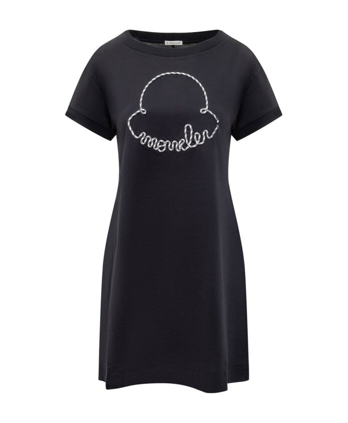 mini-robe-logo-en-coton-a-manches-courtes