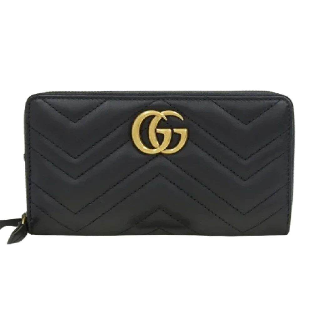 Gucci Vintage Pre-owned Leather wallets Black Dames