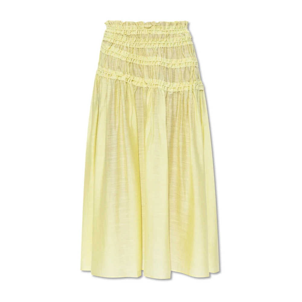 TORY BURCH Gerimpelde rok Yellow Dames