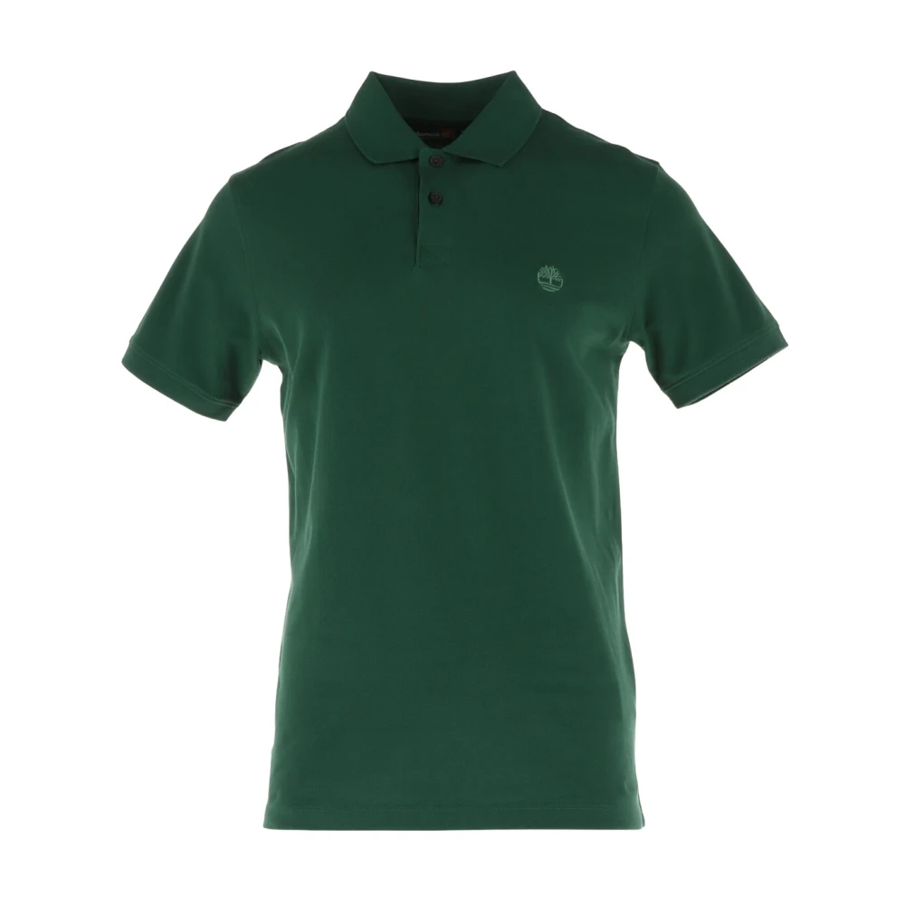 Timberland Men's Green Polo Shirts, L, Millers River Short-Sleeve Stretch Polo
