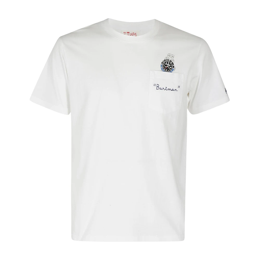 MC2 Saint Barth Katoenen T-shirt met zak White Heren