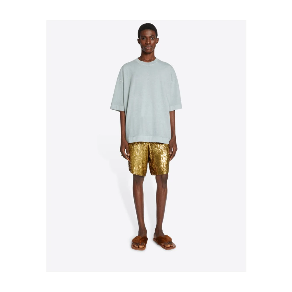 Dries Van Noten Grijze Katoenen T-shirt met Oversized Pasvorm Gray Heren