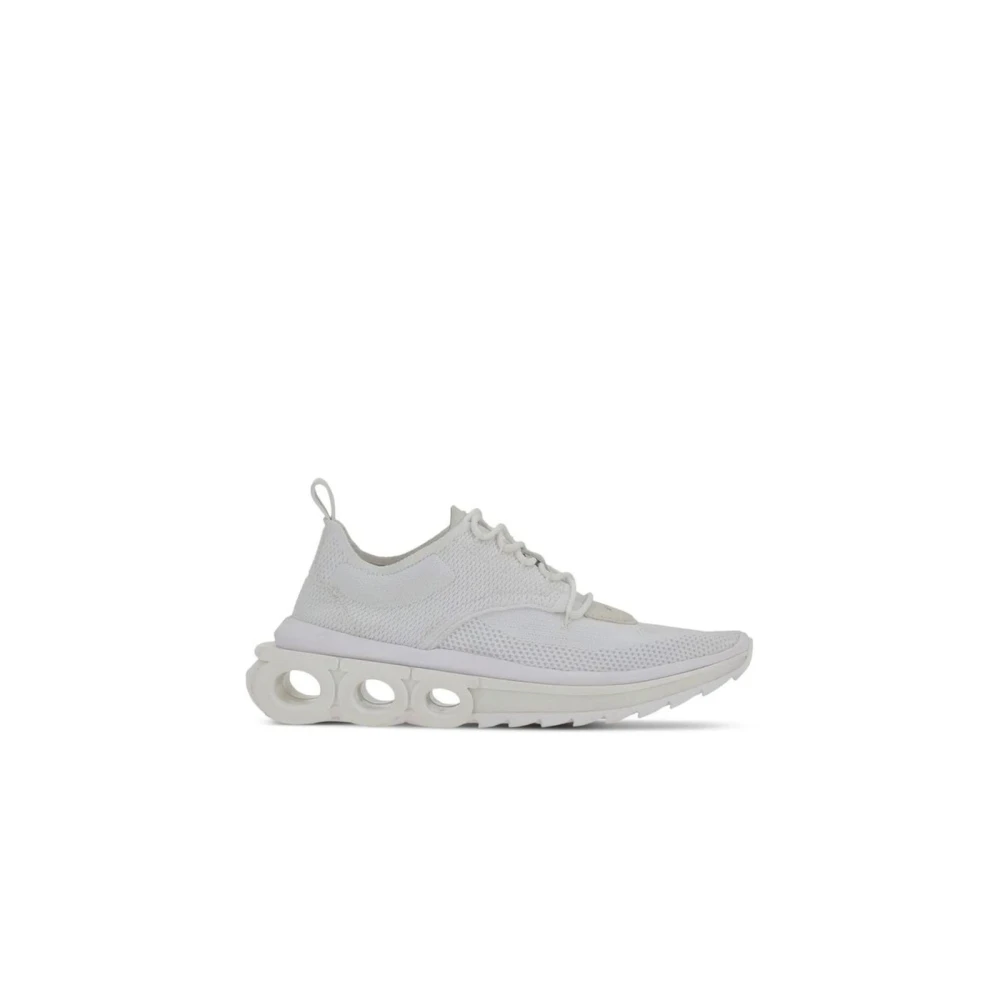 Salvatore Ferragamo White Nylon Athletic Sneakers - EU44.5/US11.5 - Image 3