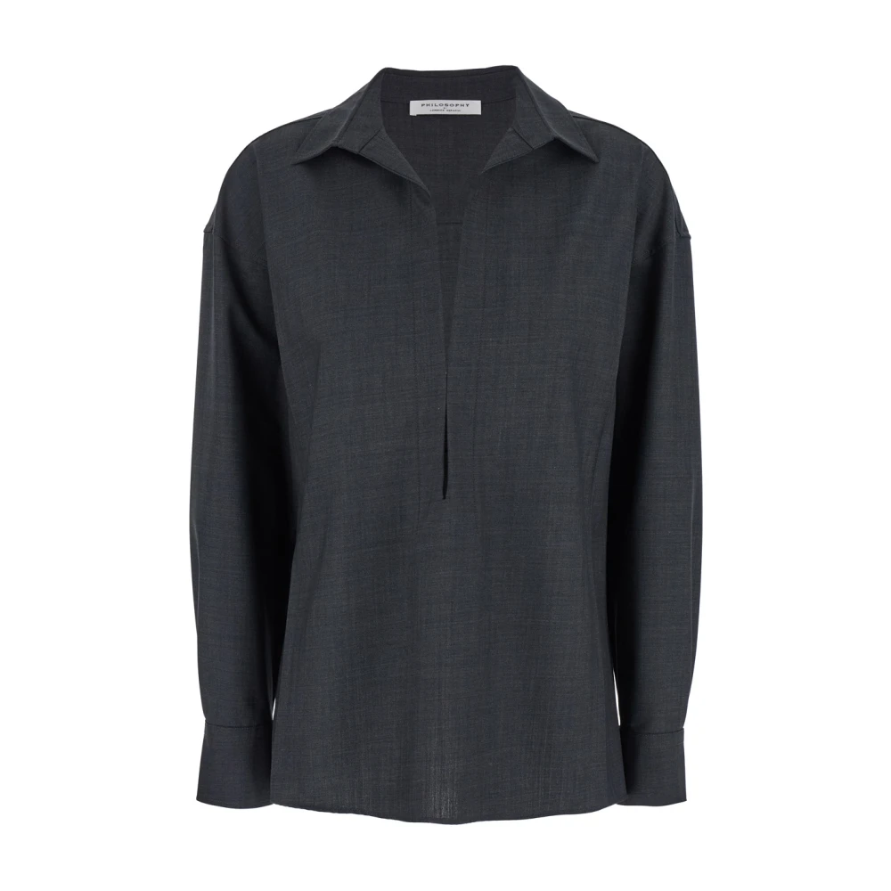 Philosophy di Lorenzo Serafini Grijze Shirt Look21 Gray Dames