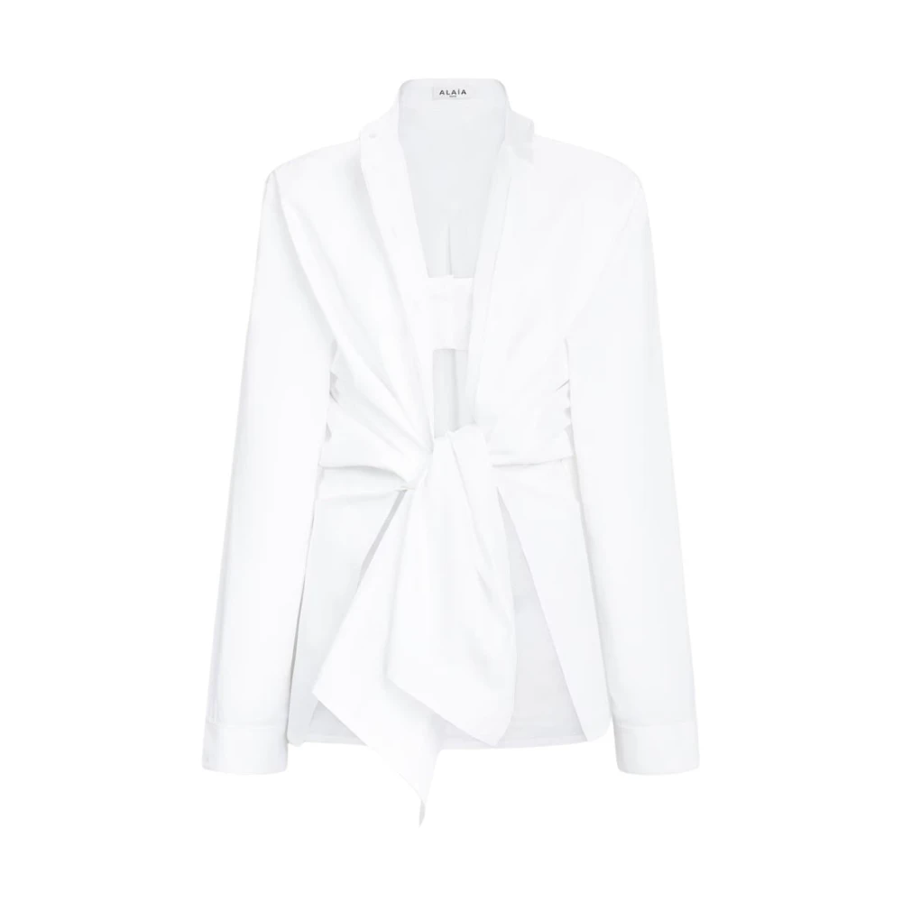 Alaïa White Shirts, Female, 2XS, Shirt Set Cotton Poplin
