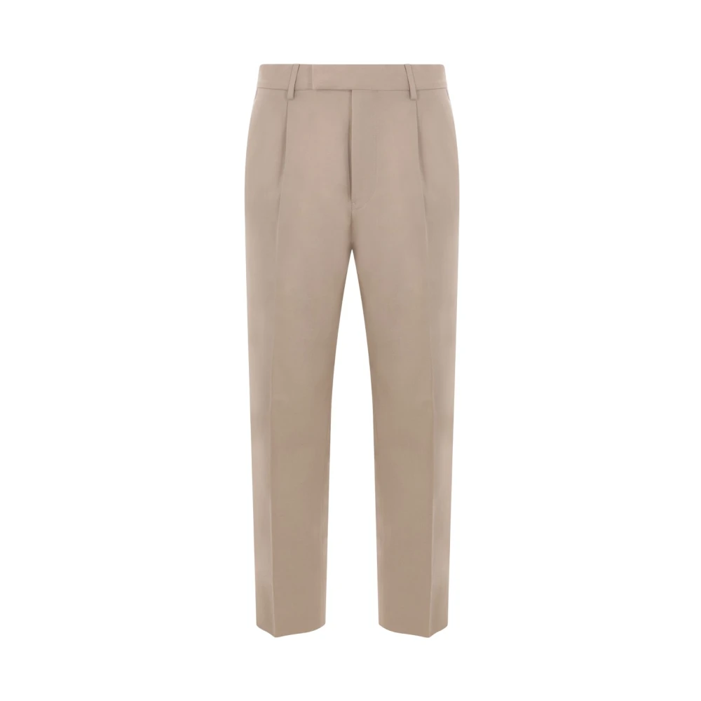 Ermenegildo Zegna Beige Straight Leg Trousers Beige Heren