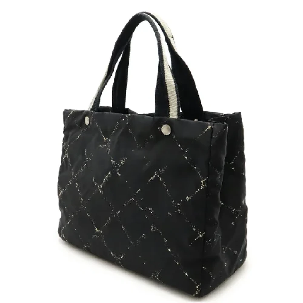 Chanel Vintage Pre-owned Canvas shoulder-bags Black Dames