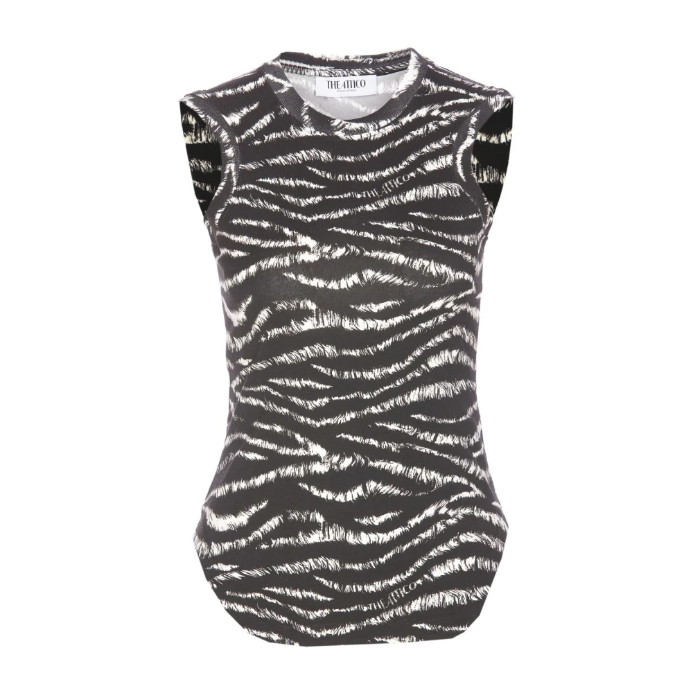 The Attico Kleurrijke Tanktop voor Vrouwen Black Dames