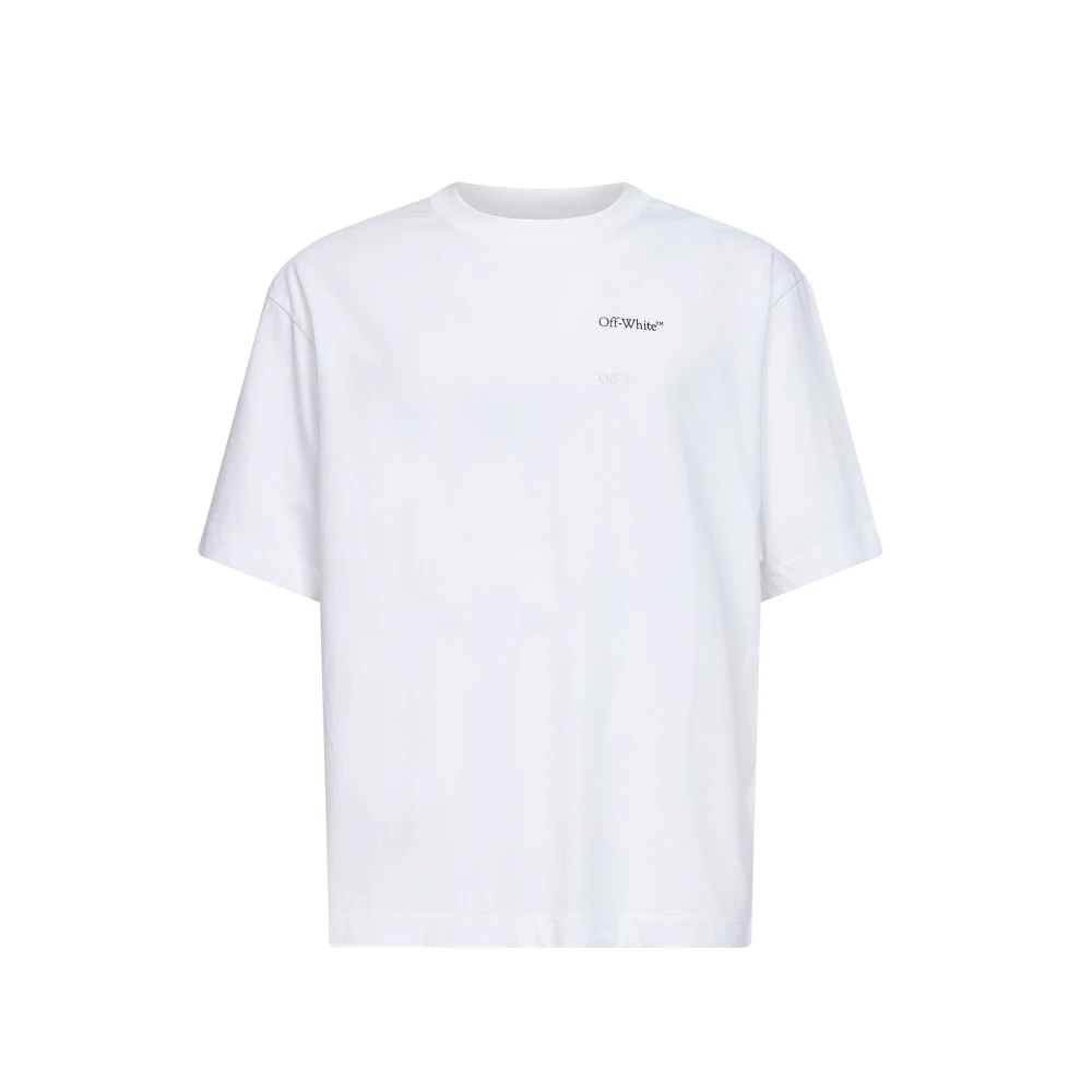 Off White Men's White Half Arrow Logo T-Shirt - Off - T-Shirts - L - Tops