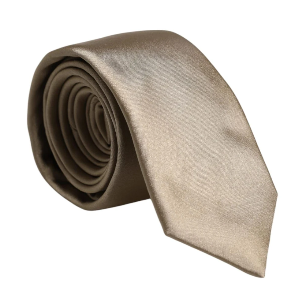 Dolce & Gabbana Men's Beige Silk Adjustable Necktie