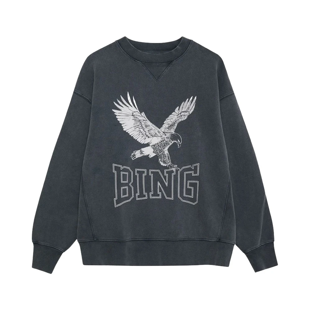 Anine Bing Retro Eagle Sweatshirt Black Dames