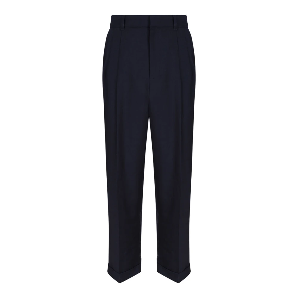 Casablanca Men's Blue Straight Leg Trousers - Straight Trousers - S - Trousers