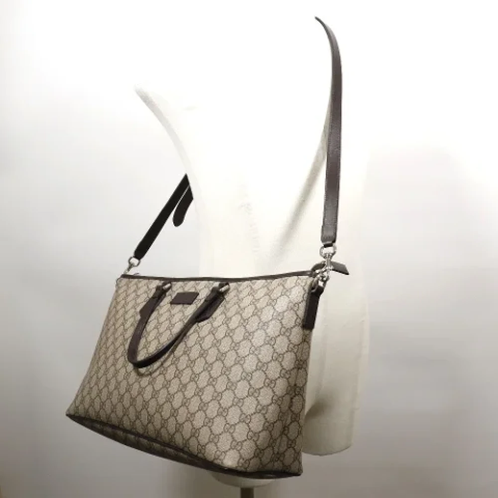 Gucci Vintage Pre-owned Canvas shoulder-bags Beige Dames