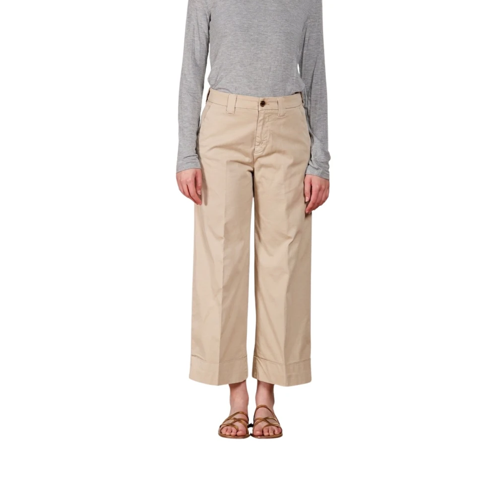 Mason's Vrouw Geel Broeken Dames, Xs, Katoen, New York Studio Cropped Chino Broek